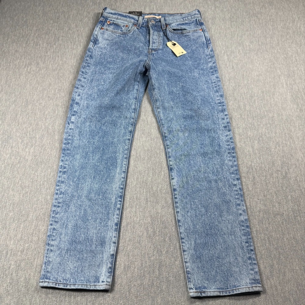 Levi's Jeans Womens 27x28 Blue Wedgie Straight High Rise Acid Wash Denim NWT